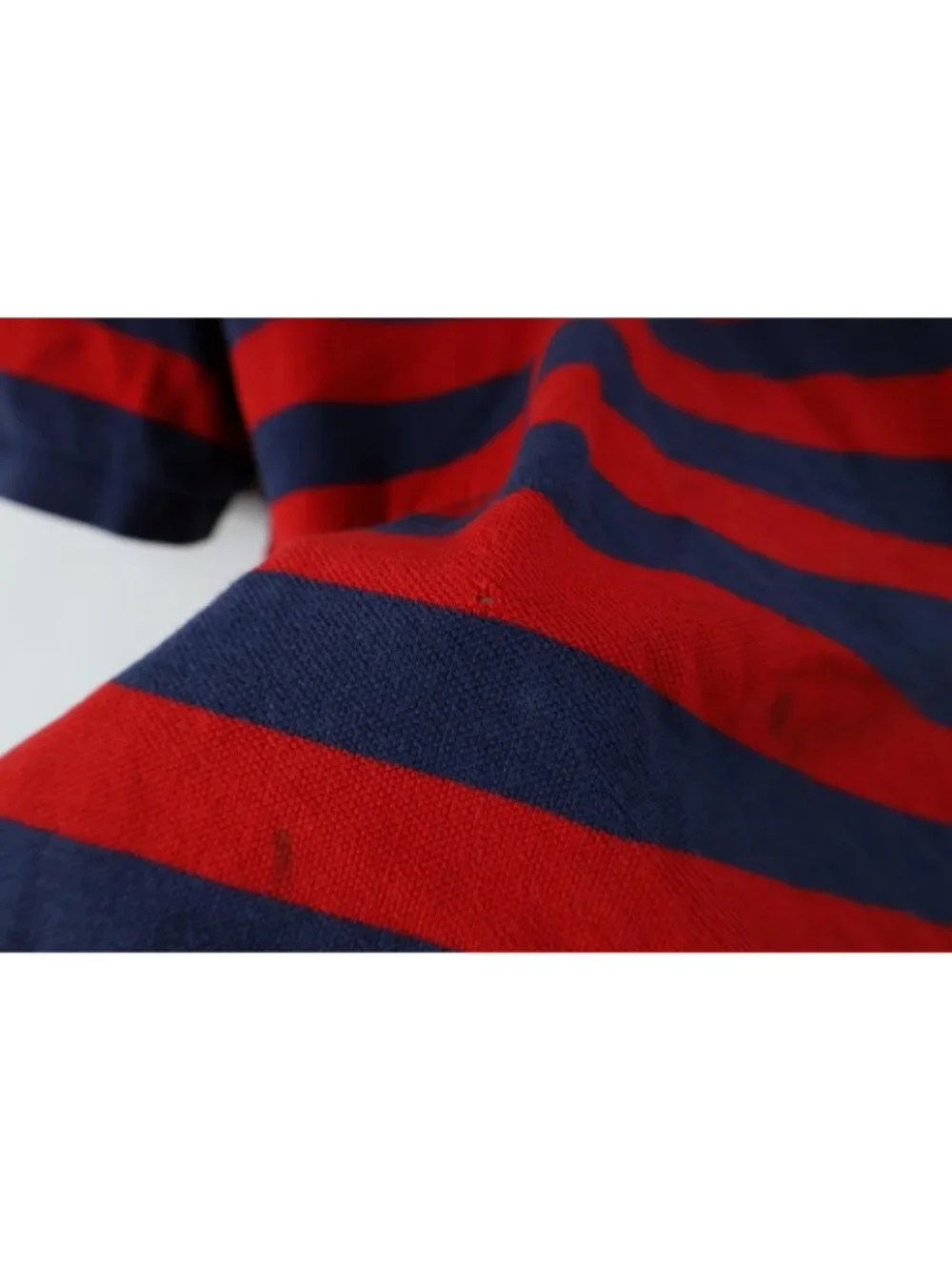 Vintage 90s Ralph Lauren Mens 2XL Distressed Striped Color Block Golf Polo Shirt
